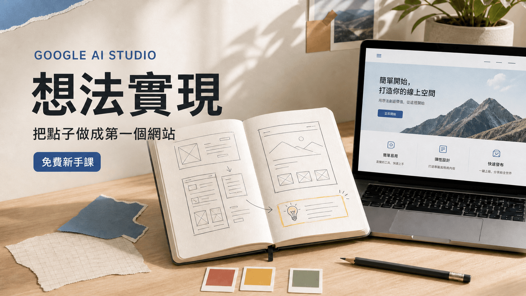 Google AI Studio 想法實現課程封面