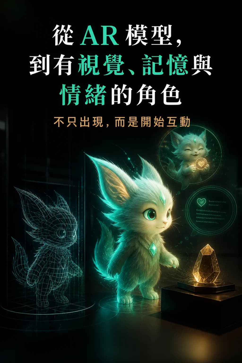 從 AR 模型轉變為有視覺記憶情緒角色的行銷圖