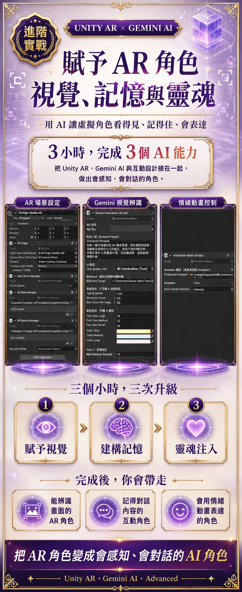 Unity AR 與 Gemini AI 進階實戰完整銷售海報