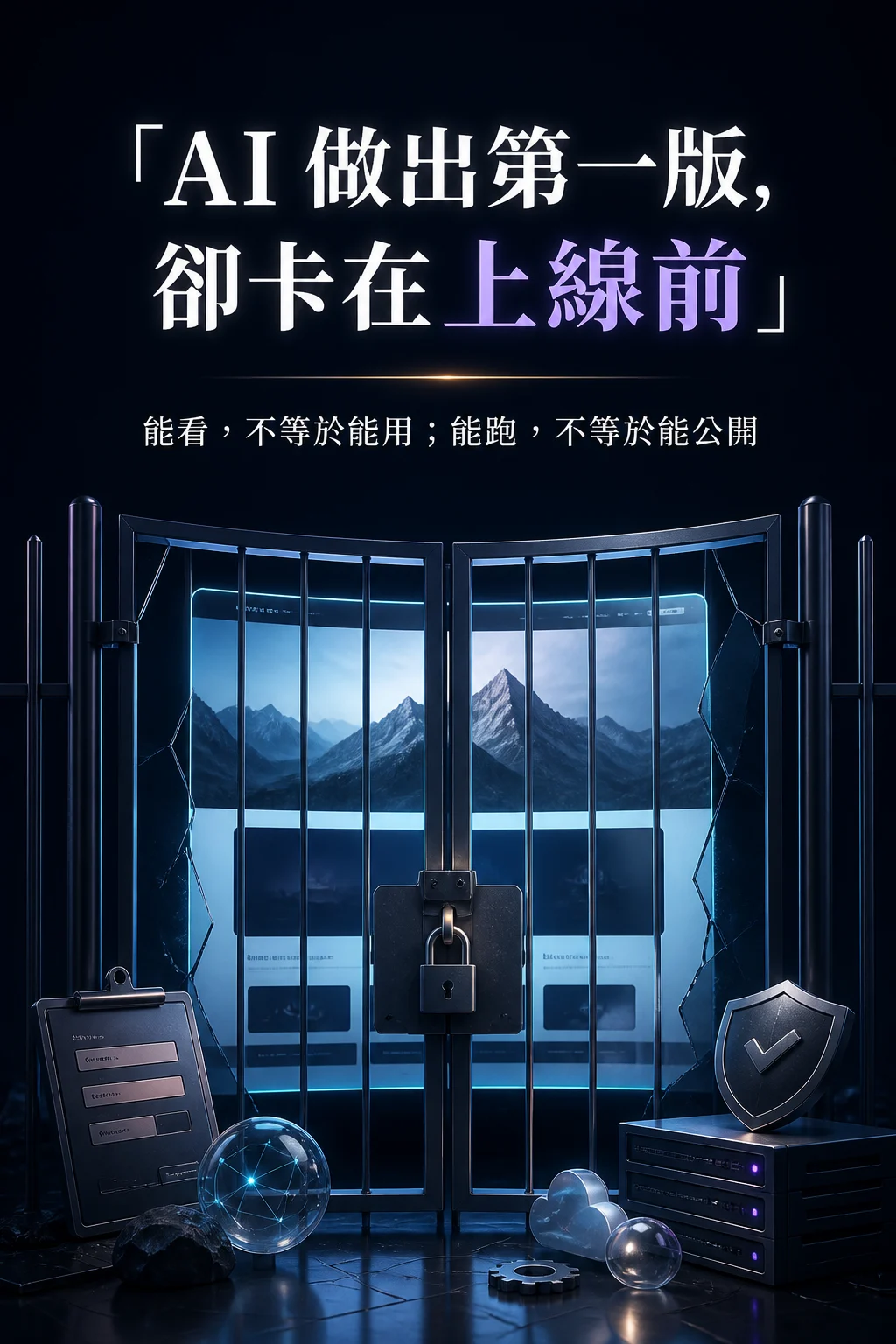 AI 做出第一版卻卡在網站上線前的痛點辨識行銷圖