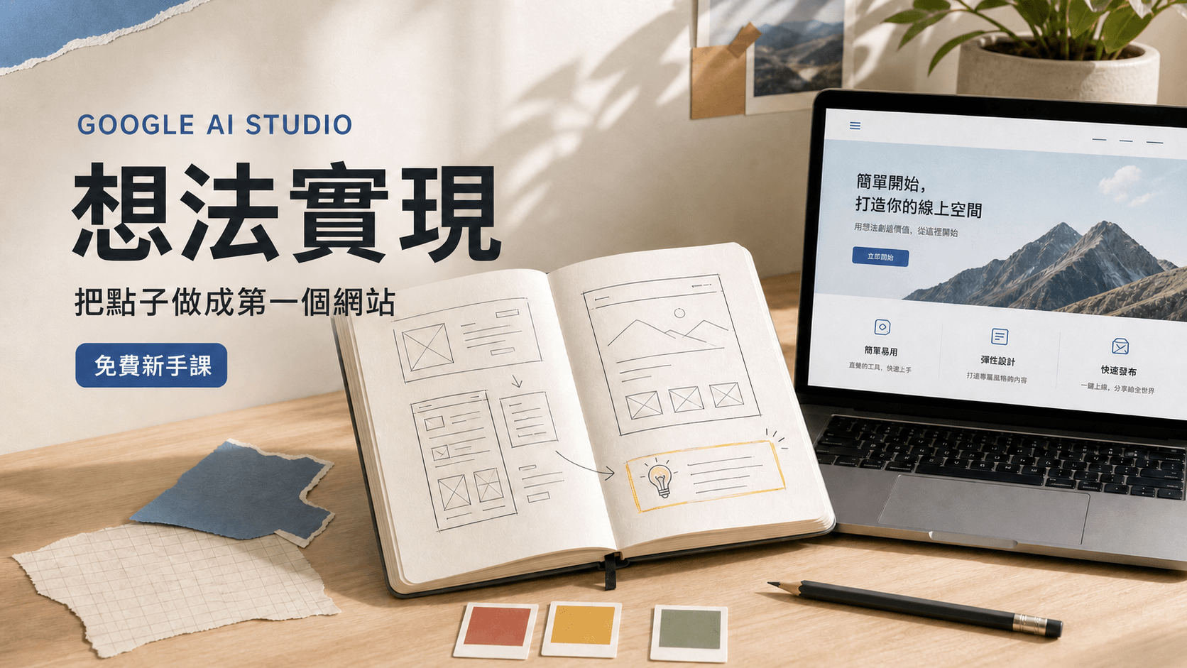 Google AI Studio 想法實現課程封面
