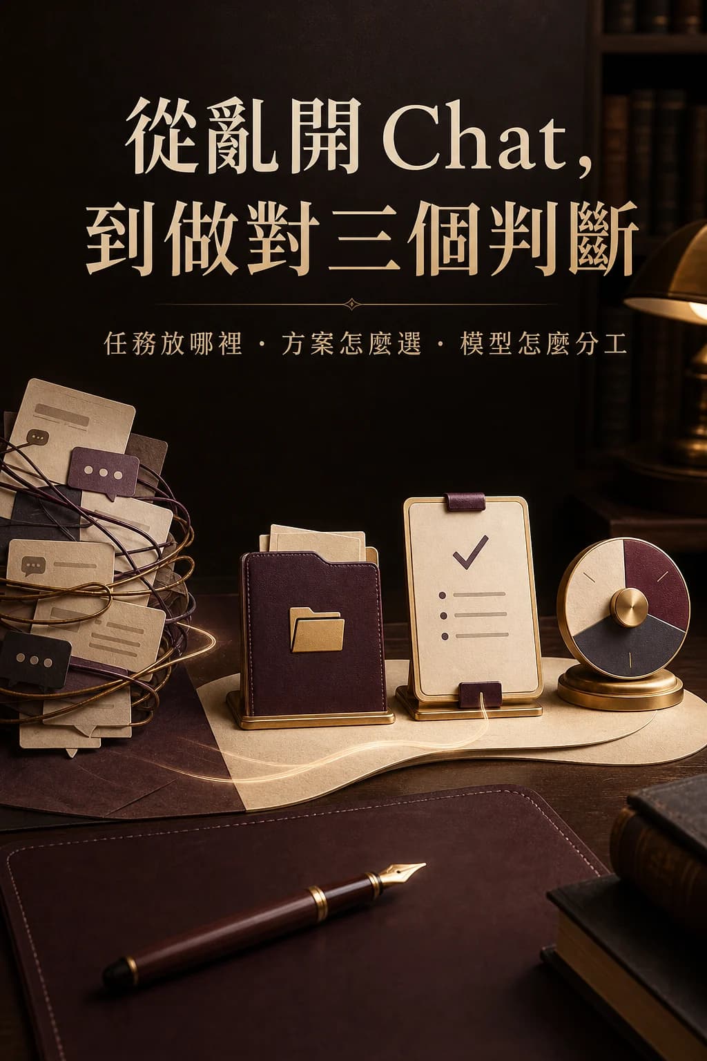 從亂開 Chat 到做對介面方案模型三個判斷的轉變圖