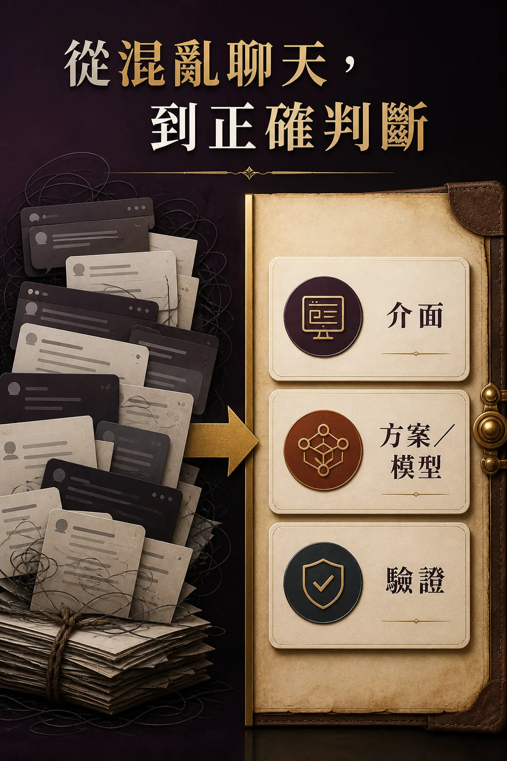 Claude 從混亂聊天到正確判斷的前後對照圖