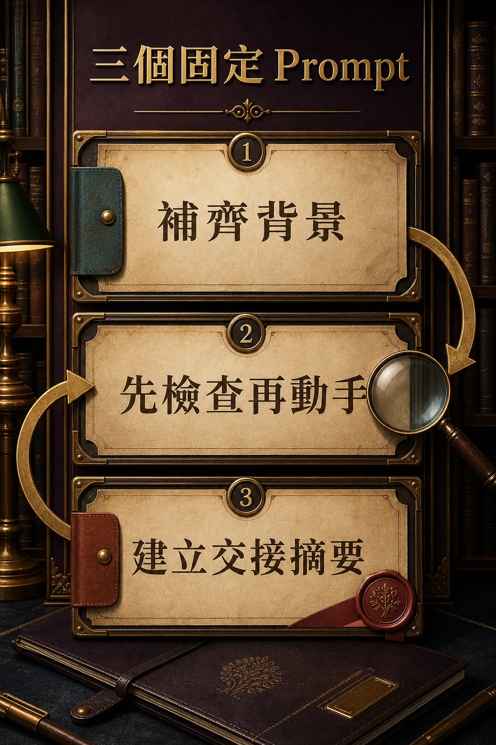 Claude 三個固定 Prompt 補齊背景先檢查建立交接摘要