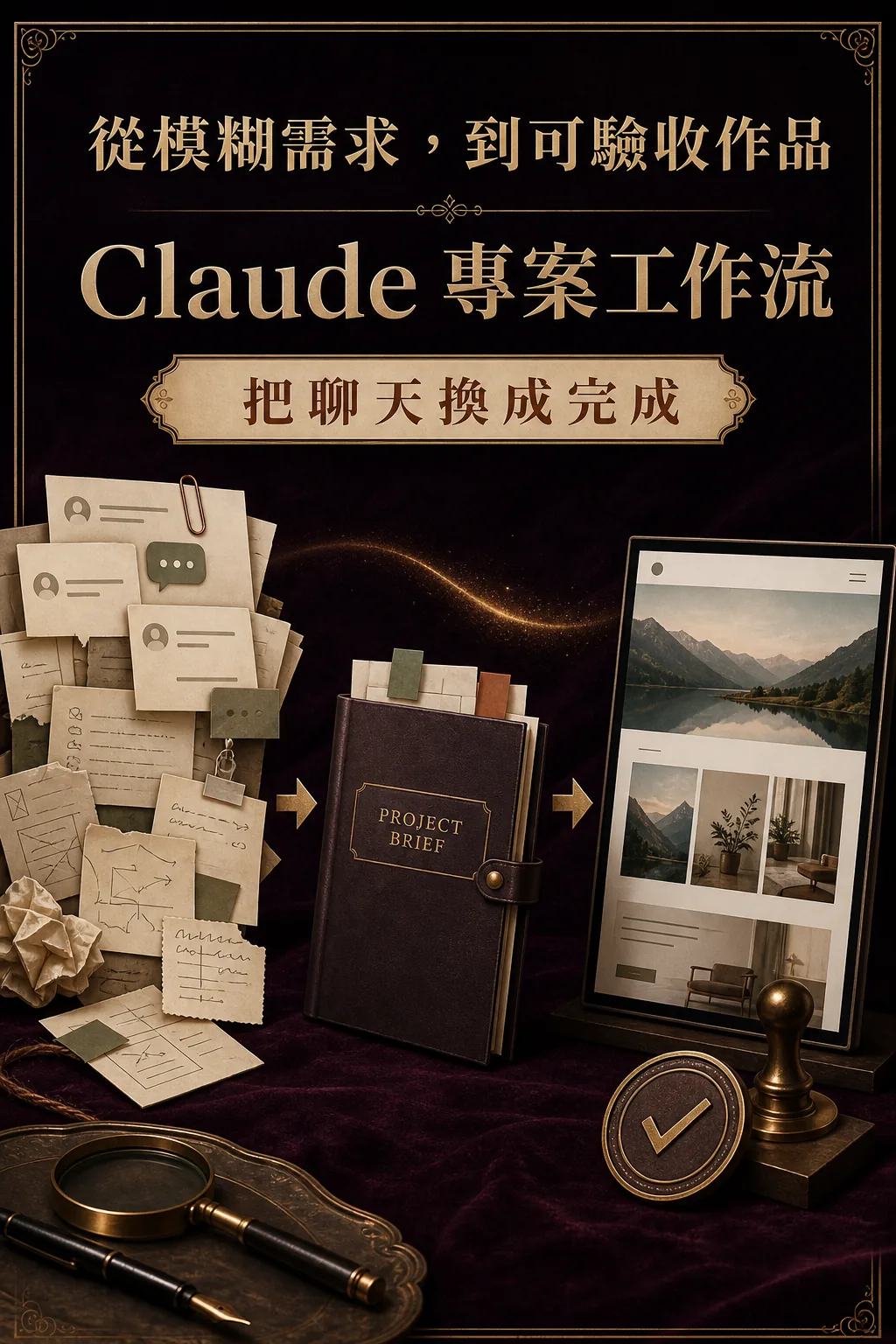 從混亂需求整理成清楚專案簡報的 Claude 工作流程圖