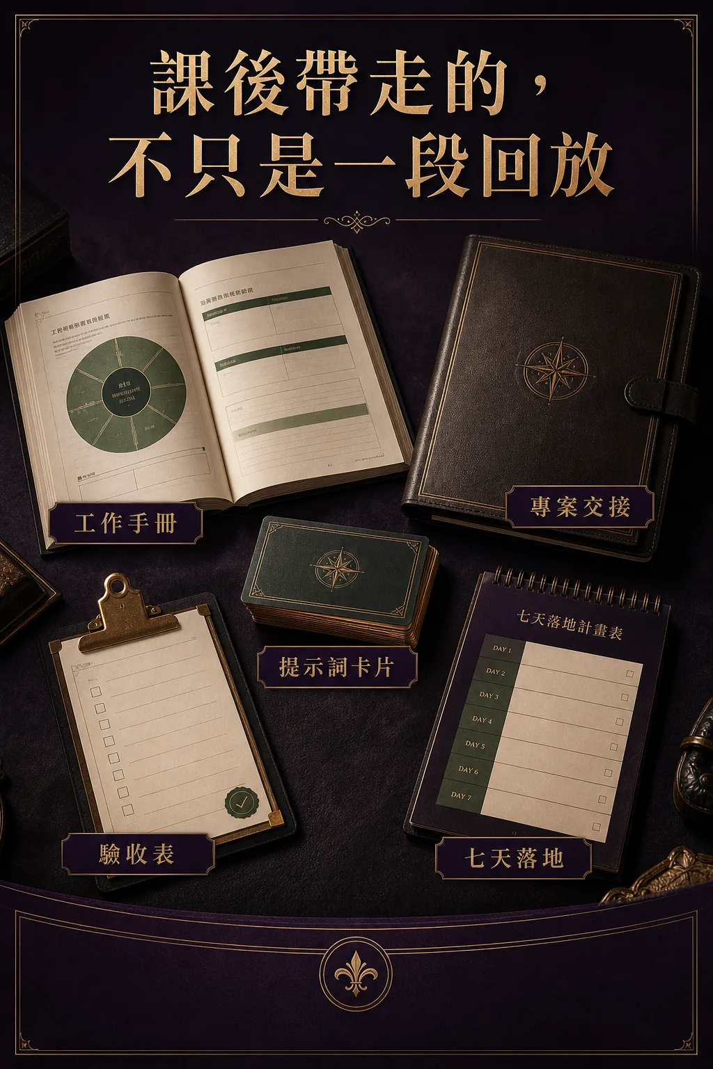 一件 Claude 任務可以產出信件、資料、表格、簡報、網站與內容的成果圖