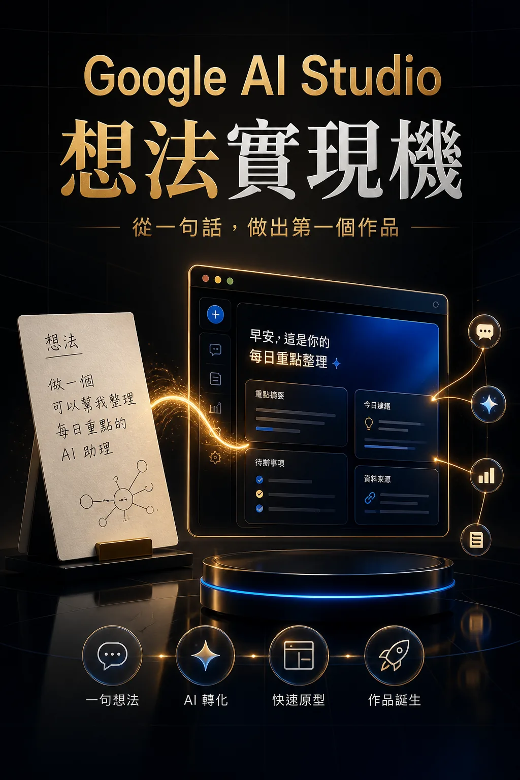Google AI Studio 從一句話到第一個作品的直向主視覺