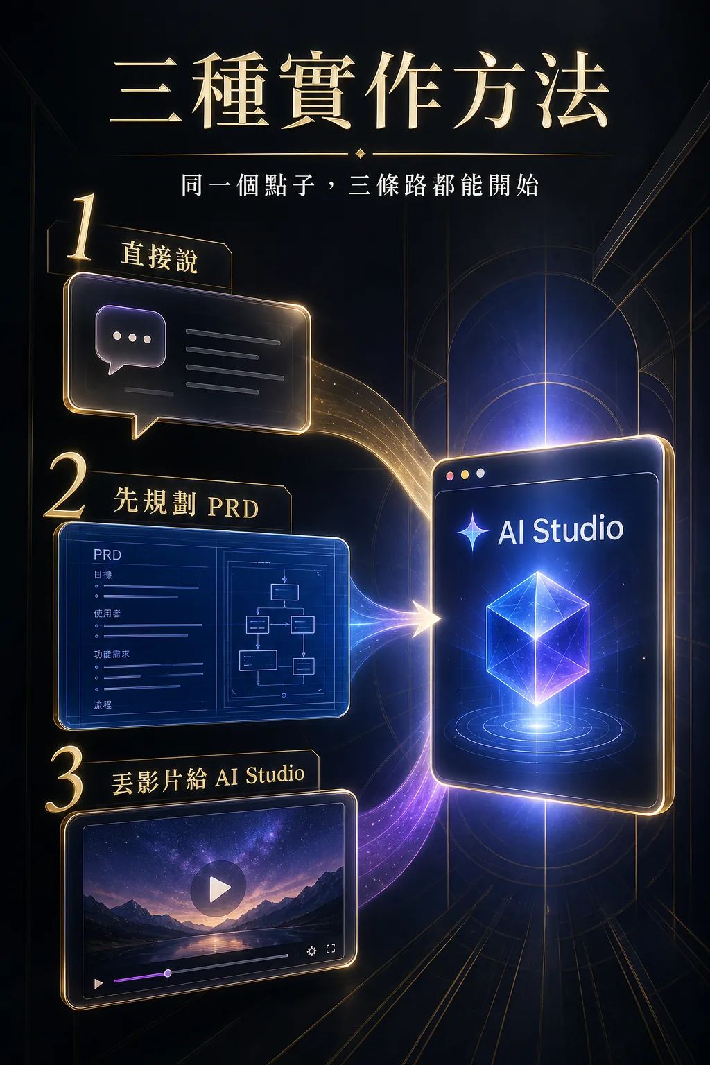 Google AI Studio 三種實作方法：直接說、先規劃 PRD、丟影片給 AI Studio