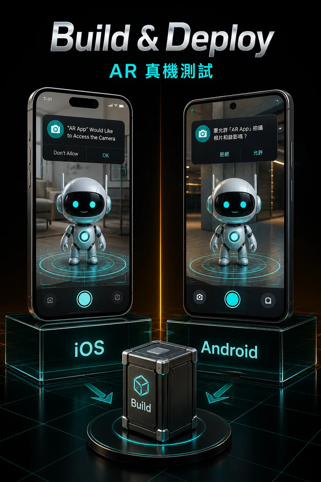 Unity AR iOS Android Build Deploy 真機測試展示